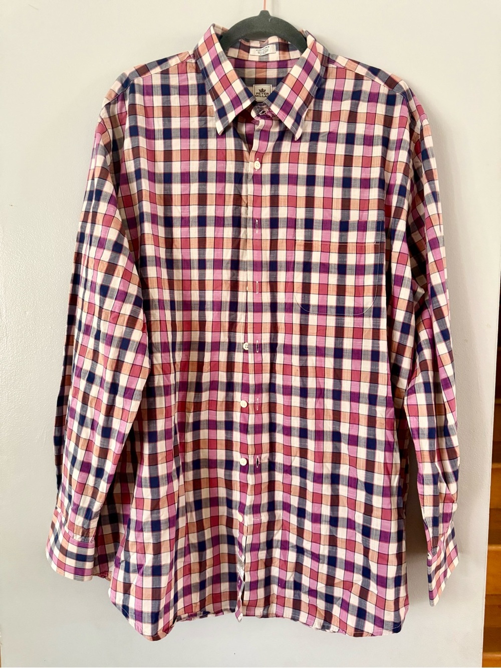 EUC Peter Millar Crown Sport Plaid Button Down Shirt Men's XL